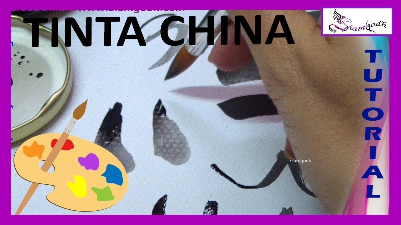 COMO DIBUJARA EN TINTA CHINA 🎨 Aprende FORMAS de usar el pincel - YouTube
