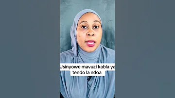 Usinyowe Kabla Ya Tendo La Ndoa 