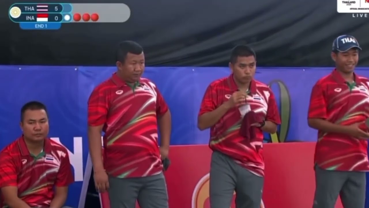 ซีเกมส์2025 ไทยVSอินโดนีเซีย เปตองทีมชาย3คน ม้วนเดียวจบเกมยาวๆ 