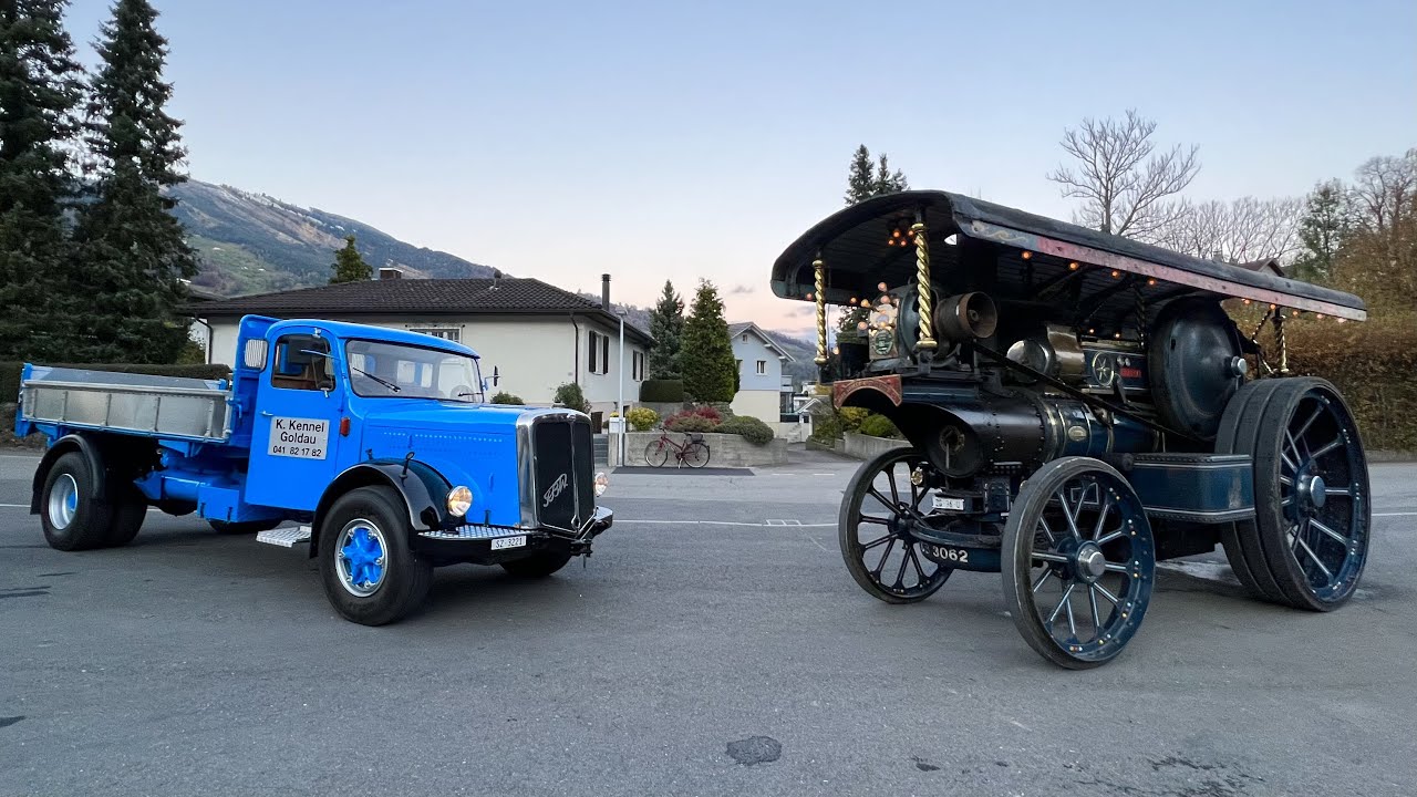 Steam Road Locomotive „Bertha“ , first road test!