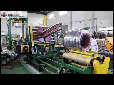 Automatic steel wire compressing strapping and packing line