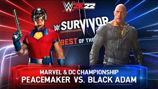 Peacemaker vs. Black Adam |  Championship Title Match Gameplay | WWE 2K22 | 4K