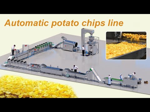 How are potato chips made? Industrial automatic chips production machine