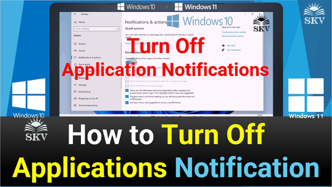 How to Turn Off Application Notifications in Windows 11 | How to ...