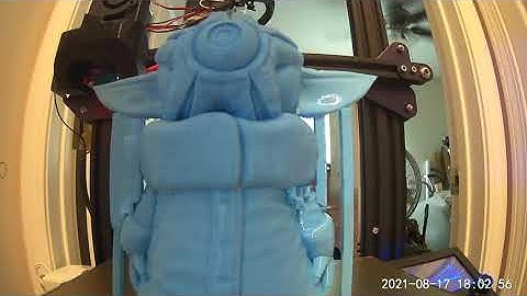 Time lapse of Grogu Starro Drone model by Hex3D being printed on a Ender 3 Pro with direct drive