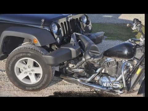 DUI Suspect Drives Home With Victim's Motorcycle in Front Bumper