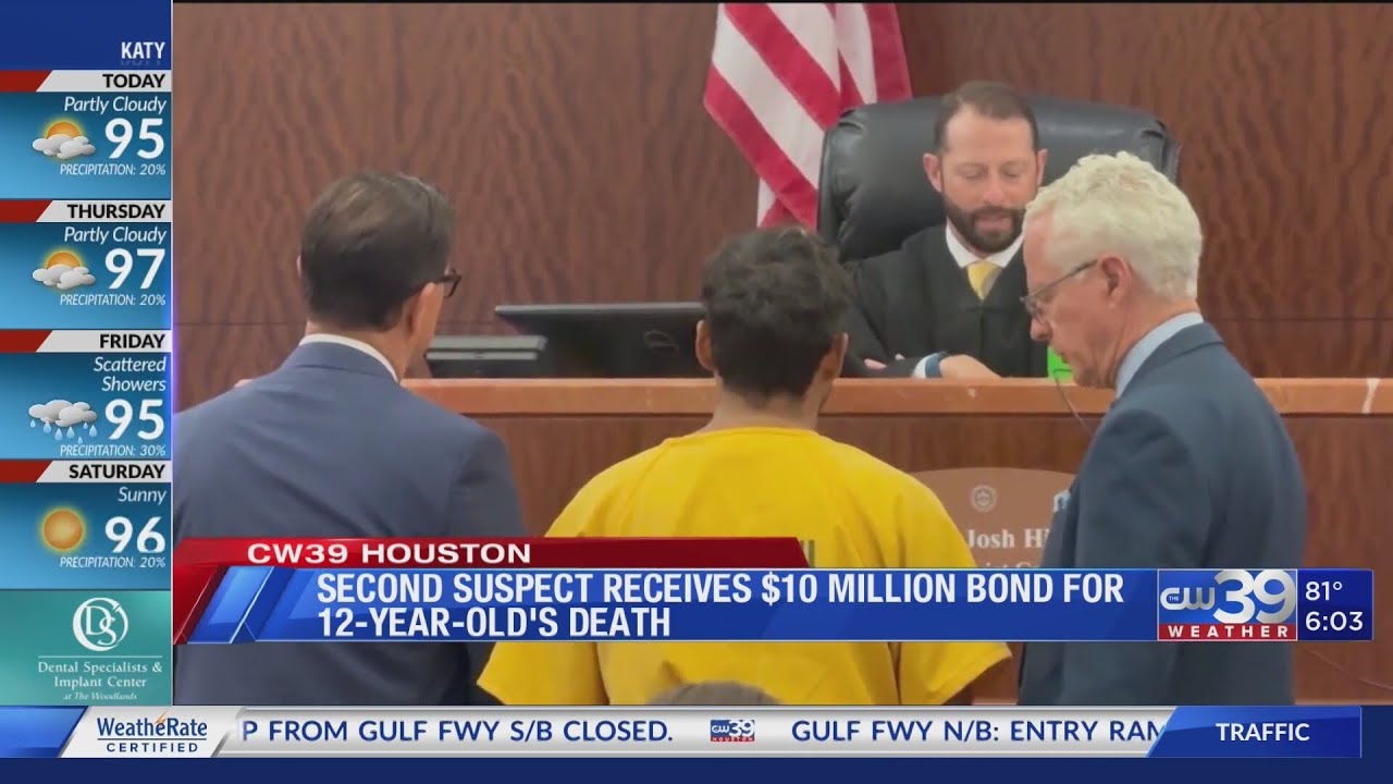 Second suspect receives $10 million bond for 12-year-old's death - YouTube