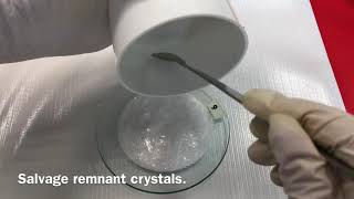 Transfer of Benzoic Acid from Funnel to Watch Glass
