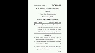 BPYG-172 question paper dec-2022#english #ignou