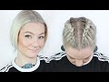 GROWING OUT MY PIXIE CUT: How To Dutch Braid Short, Awkward, Mullet Hair
