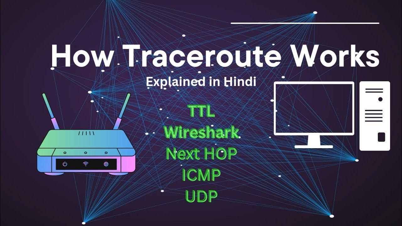 How tracert traceroute command works explained in hindi youtube