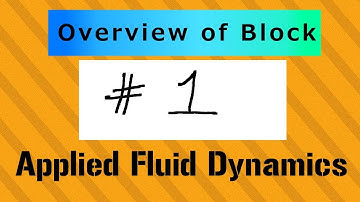 Overview of Block AFD1 - Applied Fluid Dynamics