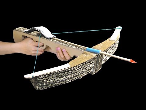 How to Make an Awesome Crossbow from Cardboard that Shoots