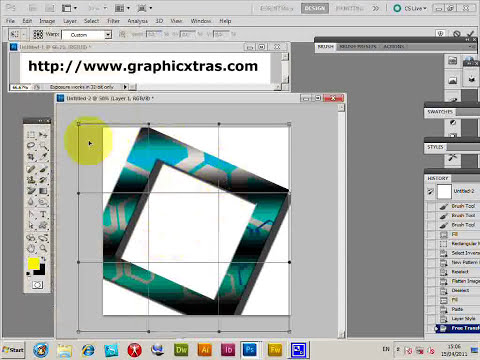 How to create a frame using a Photoshop pattern (CS CS CS CS etc) tutorial