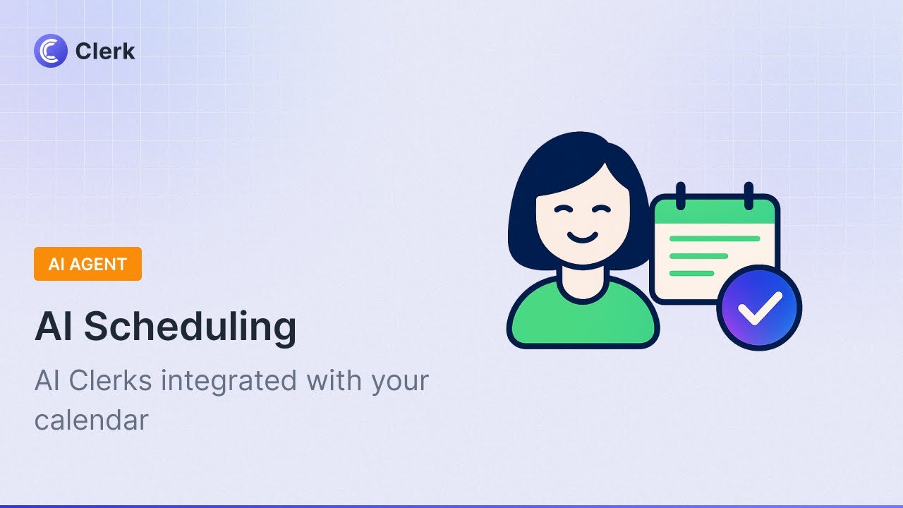 Clerk AI Scheduling Demo | Book, Update & Cancel Meetings