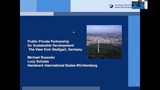 Public-Private Partnership for Sustainable Development: The View from Stuttgart, Germany