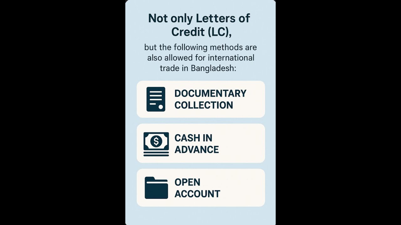 LC,Collection ,Open account & Cash In Advance used in Bangladesh - YouTube