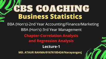 Correlation and Regression Analysis | Lecture-1