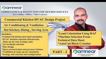 Commercial Kitchen HVAC Design Project |PART 2|Air Conditioning &Ventilation|AMNEAR MEP|BIM|