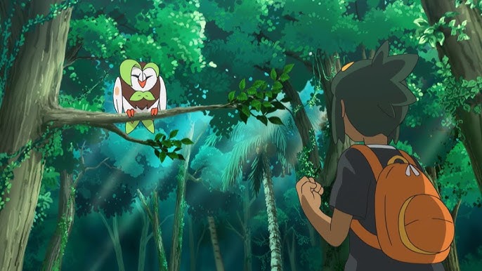 Pokémon Sun and Moon 1x03-05: Surge Rowlet! Peguei um Pokémon em