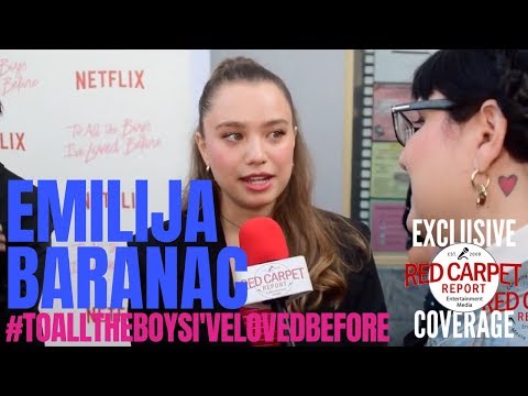 Emilija Baranac interview at premiere of "To All The Boys I've Loved Before" #Netflix #NowStreaming