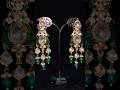 Emerald Green Kundan Peacock Earrings | Traditional Indian | Cherry Aura Jewels