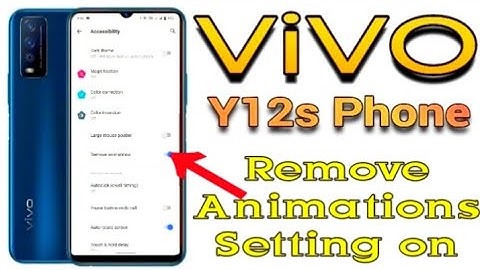Vivo Y12s Phone 👉 Remove animations Setting on    #setting #vivo #phone #on