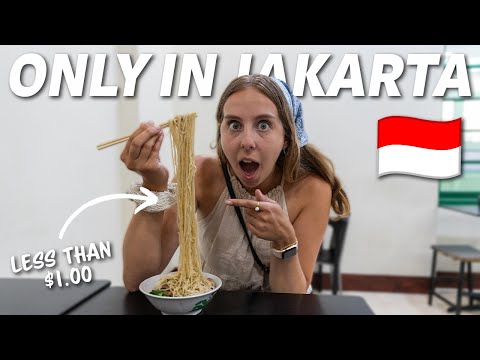 FIRST TIME eating Nasi Goreng (Indonesian STREET FOOD in Jakarta)