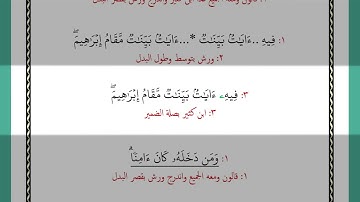 فيه آيات بينات مقام إبراهيم ومن دخله كان آمنا ولله على الناس حج البيت من استطاع إليه سبيلا ومن كفر ف