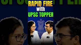 Rapid fire with UPSC topper | AIR 44 : Mudita Bansal