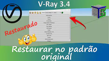 Como Salvar configurações do VRAY?
