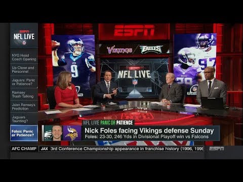 Nick Foles Facing Vikings Defense Sunday | NFL Live | Jan 16, 2018