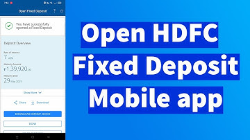 How to Open HDFC Bank Fixed Deposit in HDFC Mobile app