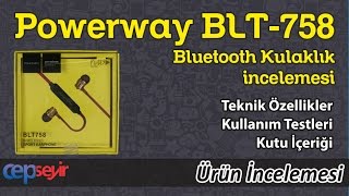 Powerway BLT-758 Bluetooth Spor Kulaklık İncelemesi - YouTube