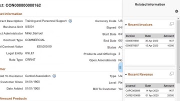 PeopleSoft Managing Customer Contracts in Fluid