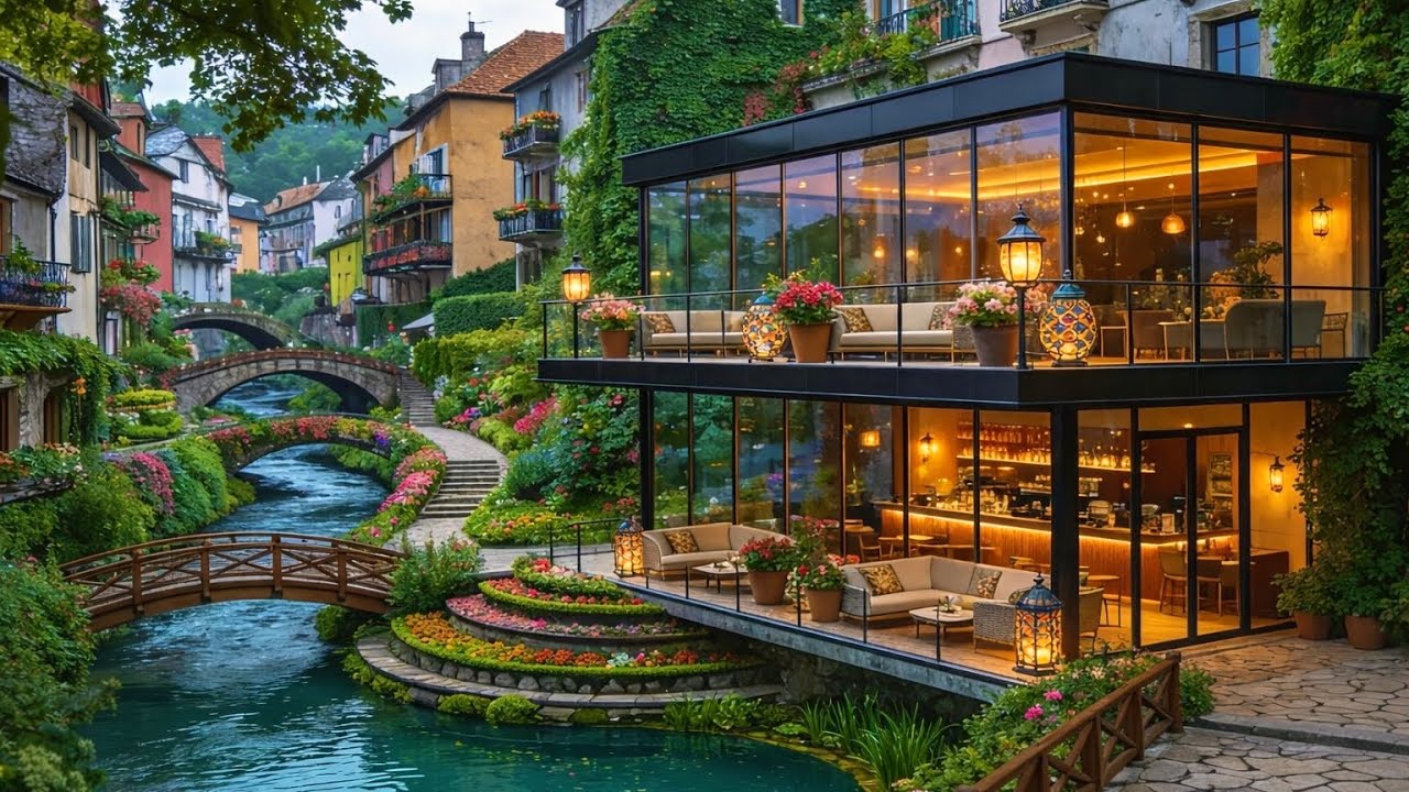 Relaxing Cafe Jazz 🌿 Nature Sounds & Gentle Jazz for Work and Study