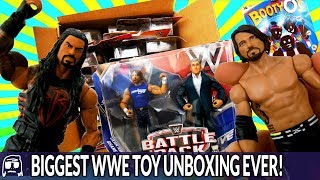 WORLDS BIGGEST WWE TOY UNBOXING EVER - OVER 75 TOYS OPENED, REVIEWED and ROASTED! EPIC WWE TOYS!!