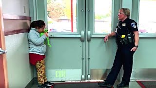 School Cop Sees Special Needs Student Frozen In Corner  He Drops To His Knees When He Finds Out Why