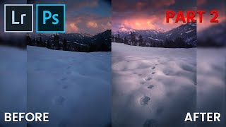 Editing a Mountain sunset image in Lightroom & Photoshop | QE #62 Part 2 screenshot 3