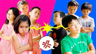 【寸劇】おとこの子VSおんなの子で大げんか！でもケンカの途中でみのちゃんがいなくなっちゃった！？さがさなきゃ～！＊教育　親子留学