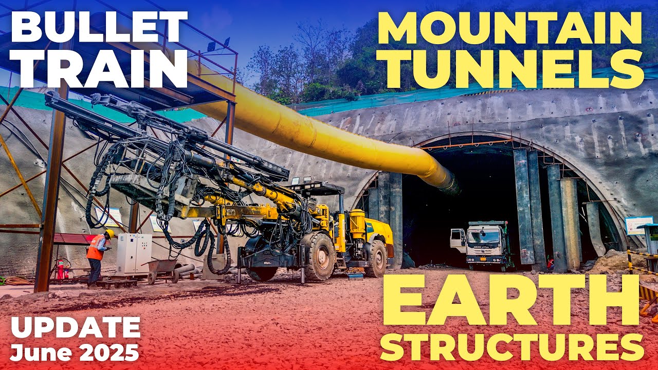 Mountain Tunnels and Earth Structures on Mumbai-Ahmedabad Bullet Train Project | May - June 2025