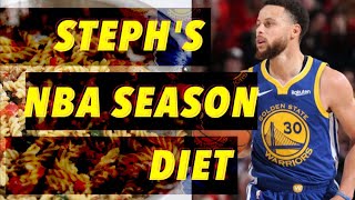 What does Steph Curry eat during the NBA season?