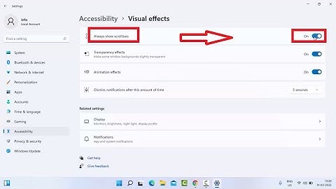 How to Enable Or Disable Always Show Scrollbar