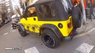 Jeep Wrangler en Amarillo Mate - Car Wrapping by Pronto Rotulo since 1993 -  YouTube