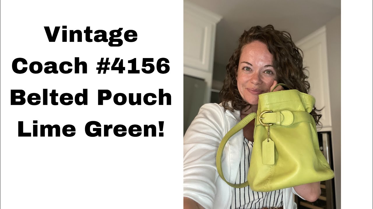 Vintage Coach #4156 Lime Green Belted Pouch Bag Talk! 