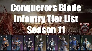 Conquerors Blade - Infantry Tier List, Season 11 Conquerors Blade - Infantry Tier List, Season 11