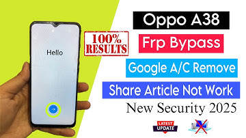 Oppo A38 FRP Bypass Android 14 |OppoCPH2579 Google Account Unlock Without Pc 2025 |No Share Article