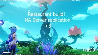 Restaurant Area build - NA server free replicate🌼🌸| Genshin Impact Serenitea Pot Tour