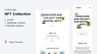 Landing Page - NFT Collection. Template in Figma