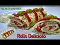 Cena Deliciosa con Ingredientes Básicos. ROLLO de HUEVO con ATÚN Y PIMIENTOS. Gustará a todos.